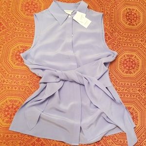 Club Monaco  Terek silk top, Spanish sea